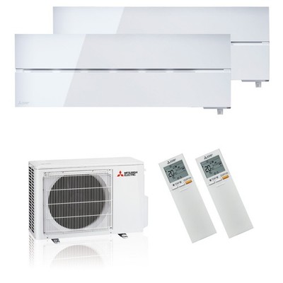 Mitsubishi Electric Klimaanlage Diamond Multisplit Set 2,5 + 3,5 kW Naturweiß