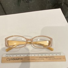 Fendi 626 Beige 664 Plastic Rectangular Full Rim Women's Eyeglasses 50.16.135