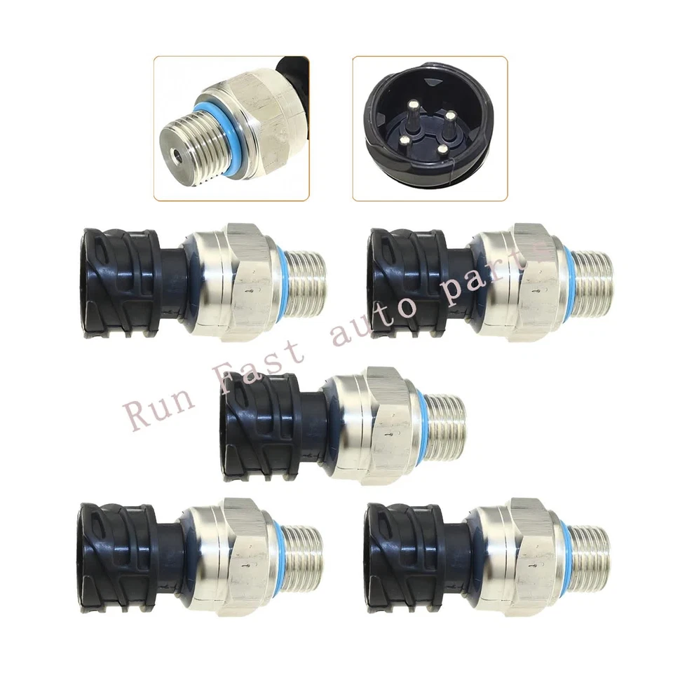 5X New Engine Fuel Pressure Sensor Fits Volvo D11 D12 D13 D16 20898038 20375013 Foto 2 de 4
