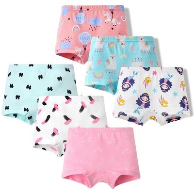 6PCS Little Girls' Hipster Underwear Toddler Baby 100Cotton Panties Boxer Briefs
