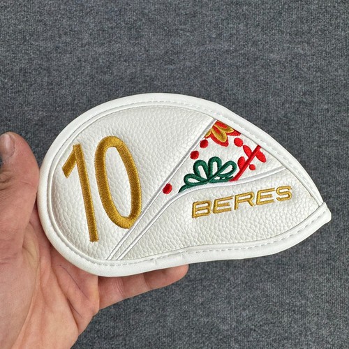 Honma BERES Premium White Leather Iron Headcover - #10 Iron (PW) Magnetic