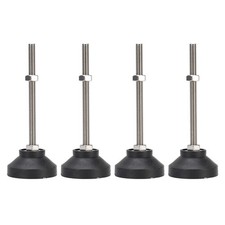 ⁺4Pcs Leveling Feet M8 Workbench Adjustable Non Slip Rubber Base For Furniture