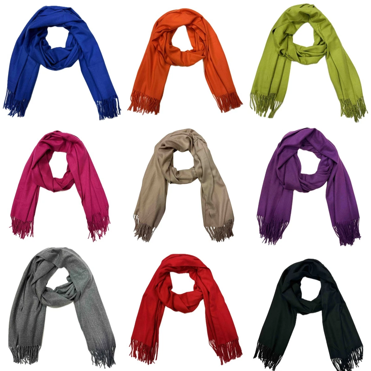 GLORIS Sciarpa calda da donna in cashmere, autunno/inverno