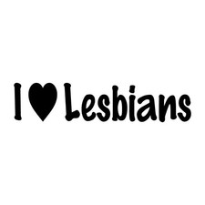 I Love Lesbians Decal Sticker Black Die Cut Vinyl
