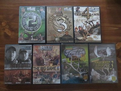 7 BIG GAME HUNTING DVD LOT; ELK. etc. DRURY OUTDOORS THE BIG GAME. etc. Sports.
