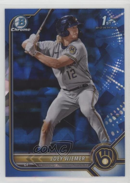 2022 Bowman Chrome Sapphire Prospects Joey Wiemer #BCP-207 0c6