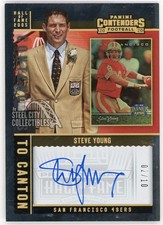 Steve Young 2020 Panini Contenders To Canton Autograph Card #CCA-SYO 02/10