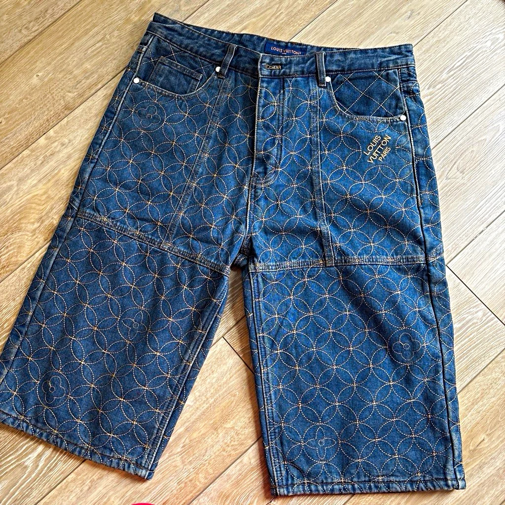 Cotton Geometric Denim Shorts for Men for sale | eBay