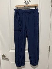 Cherokee Workwear Revolution Women's Jogger Scrub Pants Navy Size Medium Petite