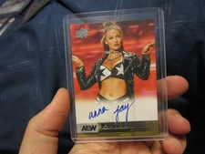 2025 UPPER DECK AEW SP GAME USED ANNA JAY ON CARD AUTO #AA-AJ - READ!