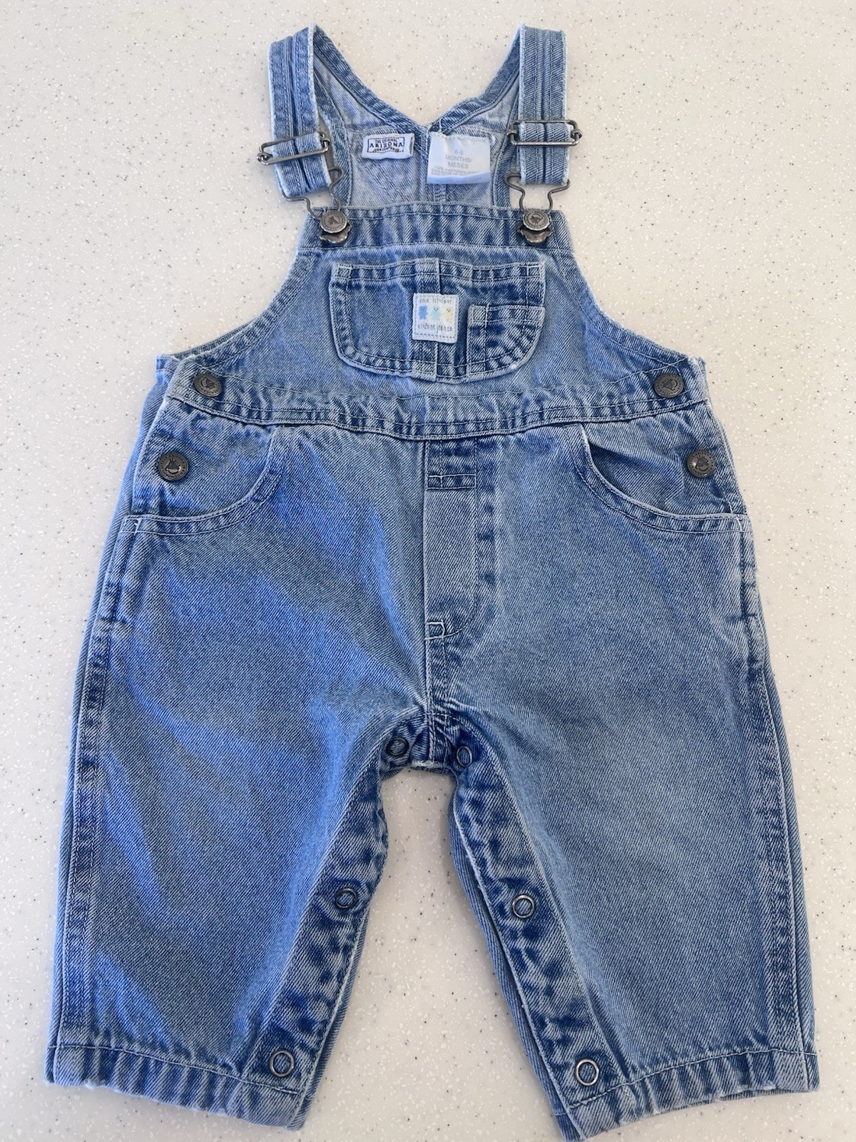 Vintage Arizona Jean Company Baby Denim Overalls 6-9 Months