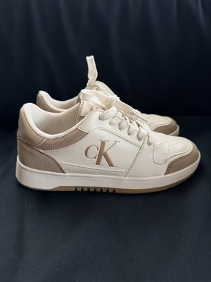 Calvin Klein Hania Women s Sneakers Size 7M Ivory Beige CK Logo