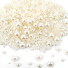 1000Pcs Flatback Half Pearl, Pearls for Crafting, 2/3/4/5/6/7/8Mm Flatback Pearl