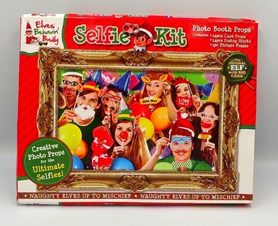 Weihnachten Photo Booth Elfie Selfie Requisiten in PVC-beschichteter Box 111,5 cm x 85 cm 