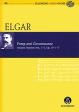 Study Score Elgar Pomp and Circumstance Op 39/1-5 Orchestra Sheet Music Book CD