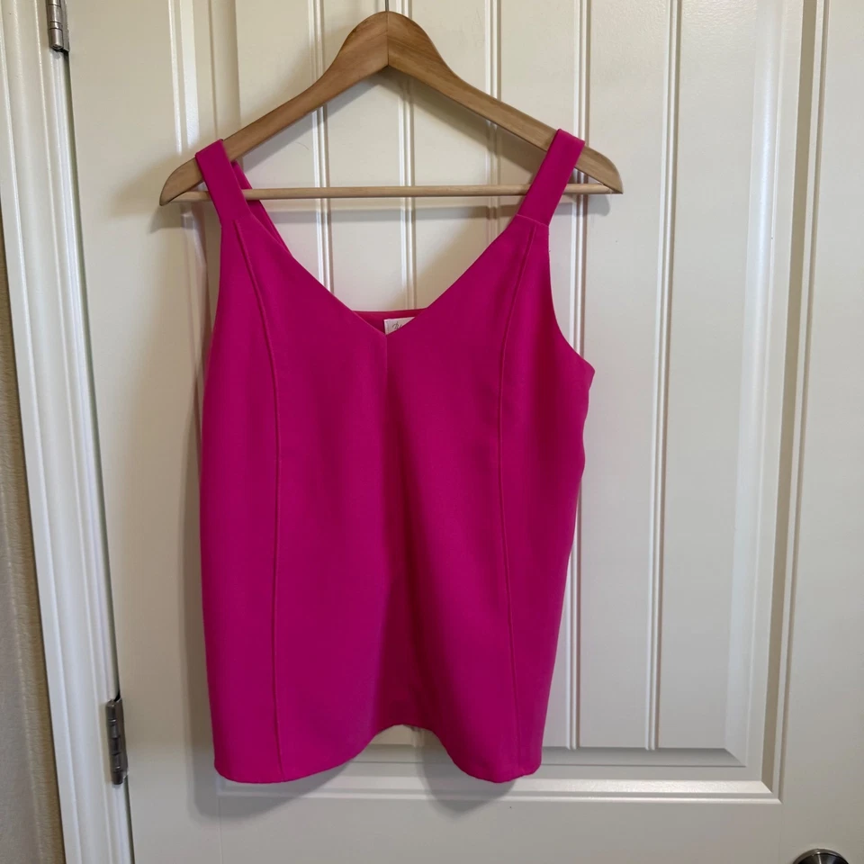Синий и серый ярко розовый без рукавов v-образным вырезом Майка бизнес повседневный - Изображение 2 из 4