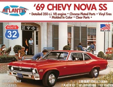 Atlantis 1/32 1969 Chevy Nova SS Route 32 Plastic Model Kit, Skill Level 2 M2006