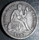 1887-S SEATED LIBERTY DIME