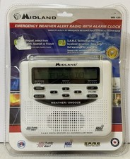 Midland WEATHER ALERT RADIO WR120 Emergency Notifications TORNADO Alarm Clock