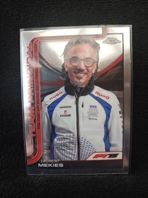 2025 Topps Chrome F1 Team Principal Laurent Mekies Visa Cash App Racing Bulls F1