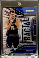 Nikola Jokic 2024-25 Panini Prizm Black Fractal Blue #5 53/199 Nuggets