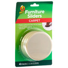 Duck Brand Plastic Carpet Furniture Sliders: 3-1/2 in. diameter / 4-pack (Brown)