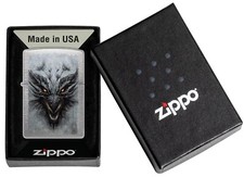 Genuine ZIPPO Lighter&nbsp;48732 DRAGON Linen Weave Finish BNIB FAST POST