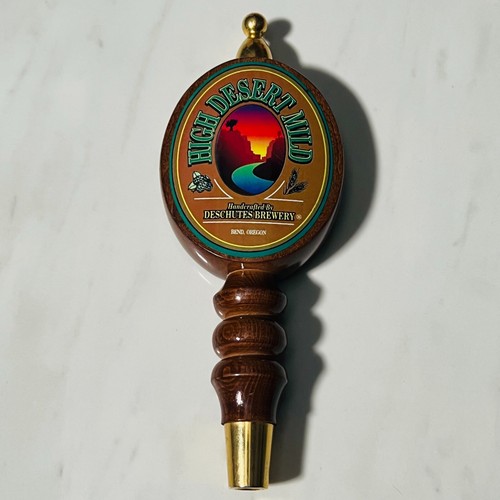 Deschutes High Desert Mild Beer Tap Handle Double Sided Wood Bend