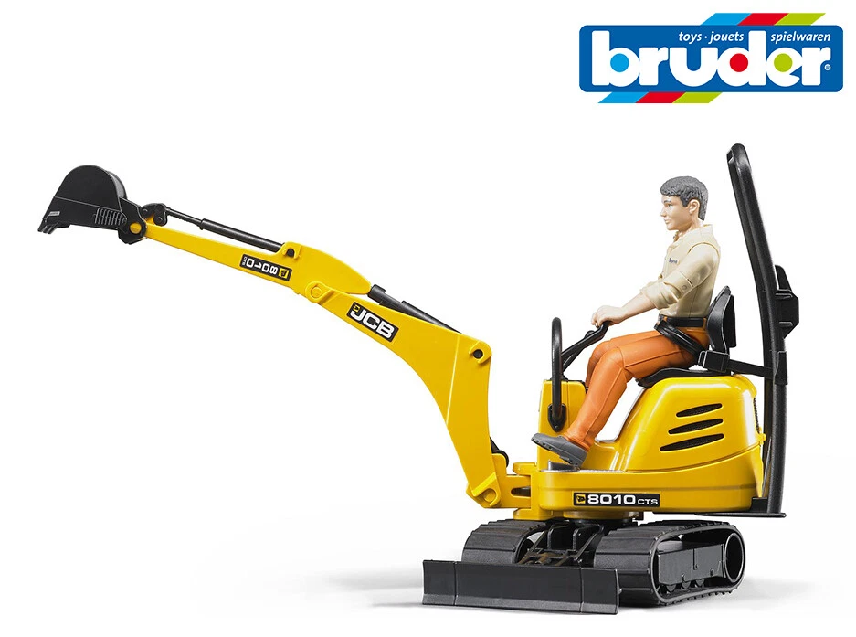 Bruder Giocattoli Jcb Mini Scavatore 8010 Cts + Guida - Moving Braccio + Secchio - Immagine 3 di 3