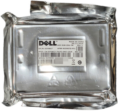 Lot of 2 Dell 25GbE SFP28 7M Active Optical Cable 3YWG7 470-ACIF AOC-S28-25G-7M