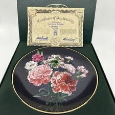 Anna Perenna Inc Collector Plate Flowers of Count Lennart Bernadotte Carnation