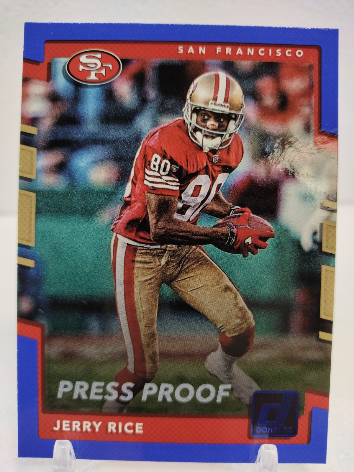 JERRY RICE BLUE Press Proof 2017 Panini Donruss Football 272 San Francisco 49ers