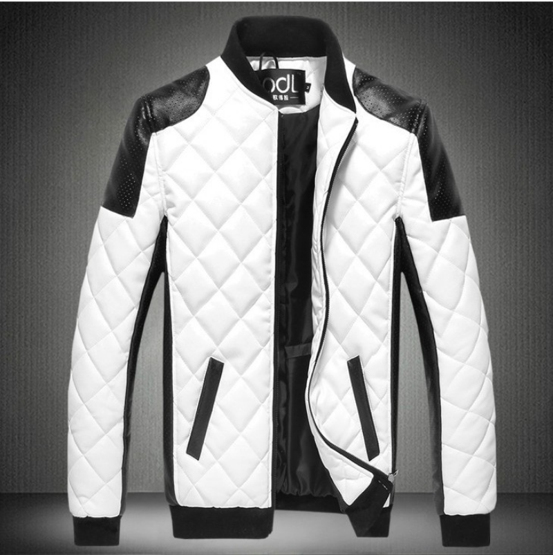 2023 Mens Leather Fashion Jacket Casual Coat Outerwear