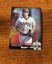 2017 Bowman Chrome Mini Prospects Black Shimmer Refractors Andrew Suarez /100