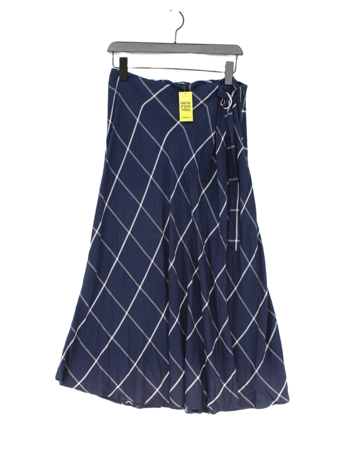 Roman blue viscose maxi skirt for women - UK size 12 long flowy style-image