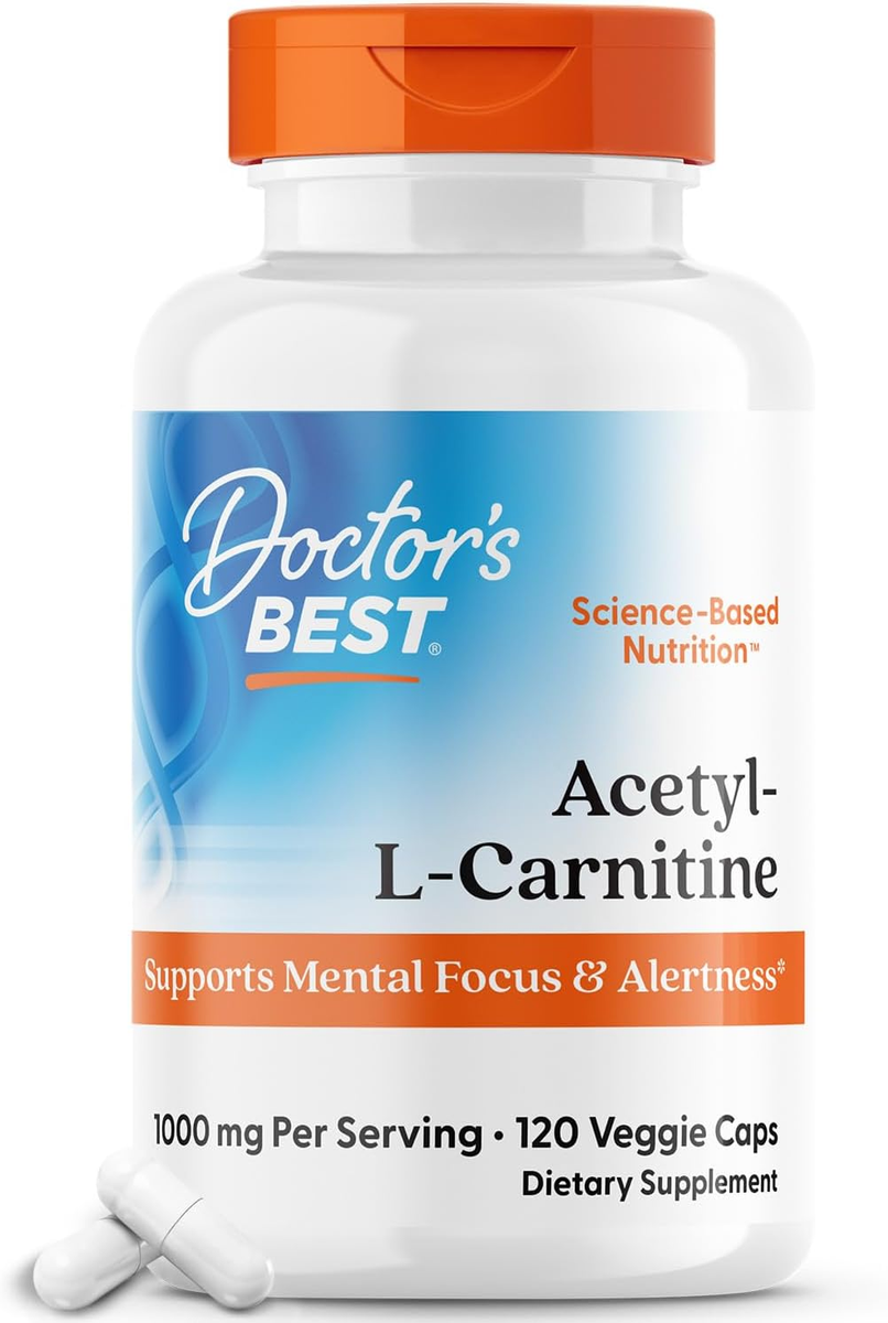 Doctors Best Acetyl-L-Carnitine, Supports Mental Focus & Alertness,  Non-Gmo, 