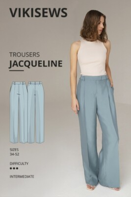 Vikisews Schnittmuster Jacqueline Hose Damen UK 4-22