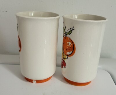 Vtg Ceramic Pitcher Juicer And Cup Set Retro Japan C8275 Kitchen