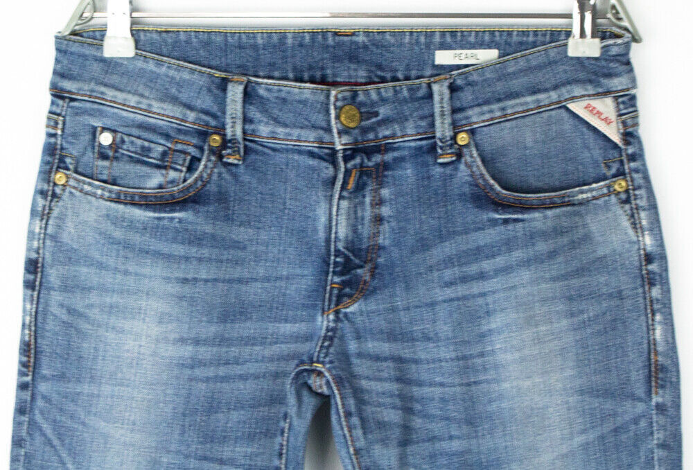 Hubert Hudson Transistor inrichting REPLAY Women Pearl Straight Stretch Jeans Size W32 L32 | eBay