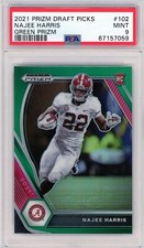 2021 Prizm Draft Picks Najee Harris #102 GREEN PRIZM RC Rookie Card PSA 9 GRADED