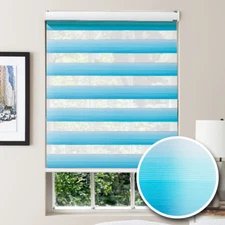 Window Blinds Blackout RAINBOW Zebra Shades Double Layer Fabrics Custom Order