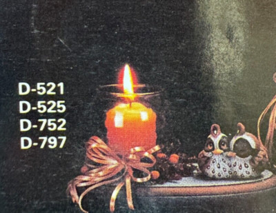 VINTAGE DONA'S CERAMIC MOLD #D-732 SMALL CREATE A CANDLE BASE