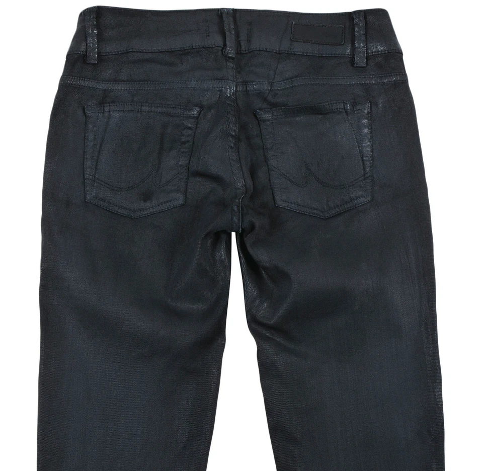 LTB JEANS NEGROS Talla 27 Tiro Bajo Súper Delgados Mujeres Ajustados Hechos a Mano Denim GENUINOS Foto 4 de 4