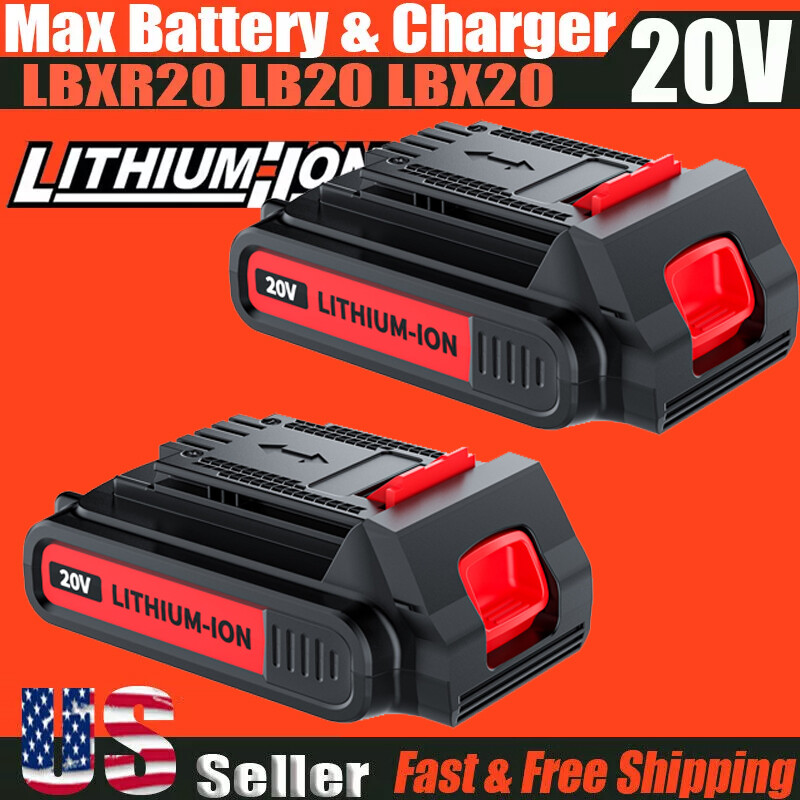20V 1500mAh Li-ion Replacement Battery for BLACK+DECKER LBXR20 LBX20 LB20 20-Volt Tools  