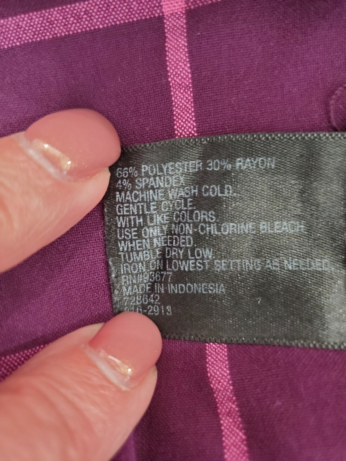 Purple Checked Pixie Style Pants - image 7