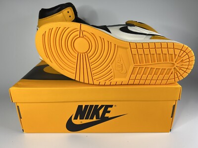 NEW Nike Air Jordan 1 High OG Taxi Yellow Toe White Black 555088