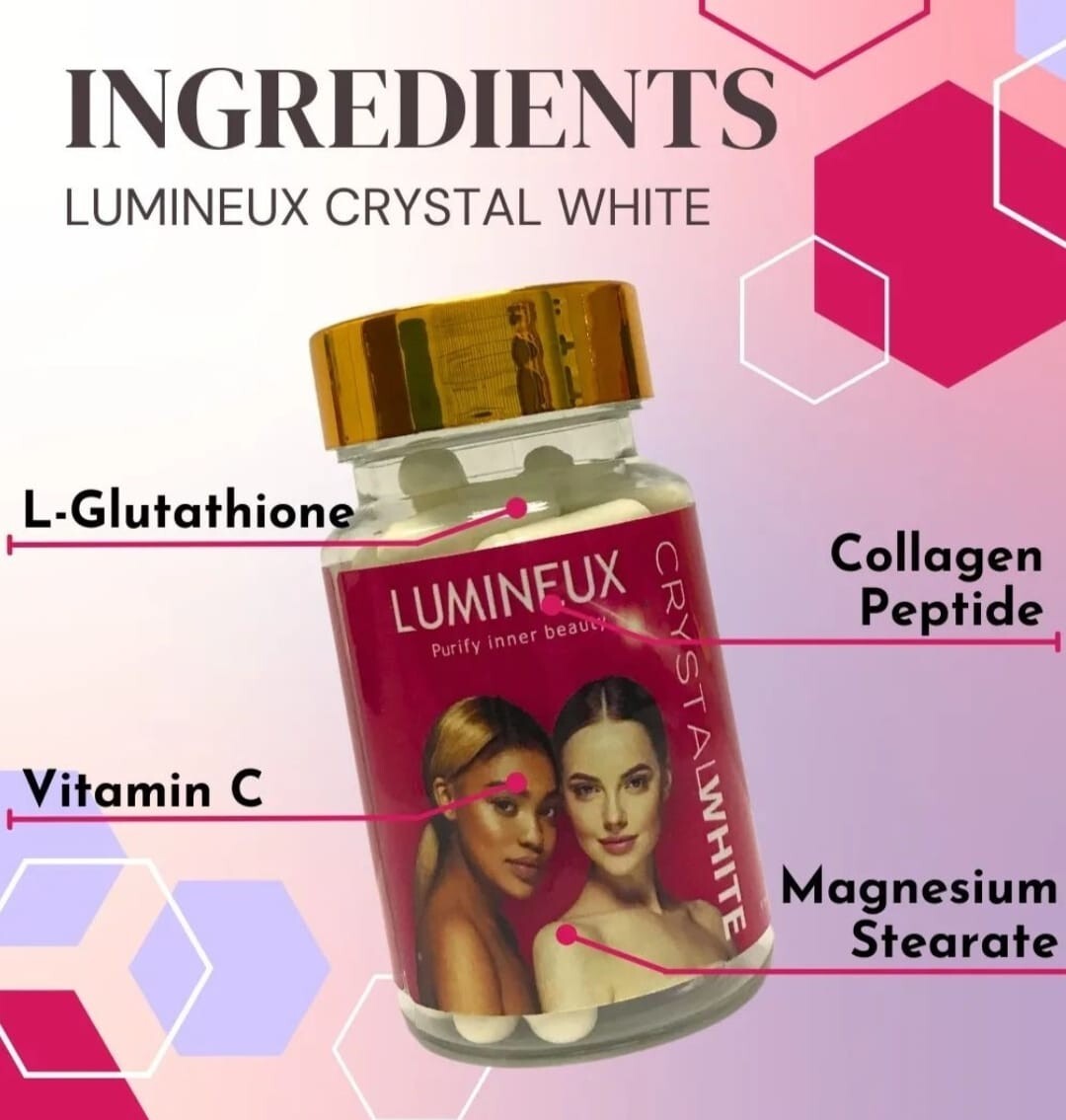LUMINEUX CRYSTAL WHITE COLLAGEN PEPTIDE+ L-GLUTATHIONE BEAUTY CAPSULES |  eBay UK