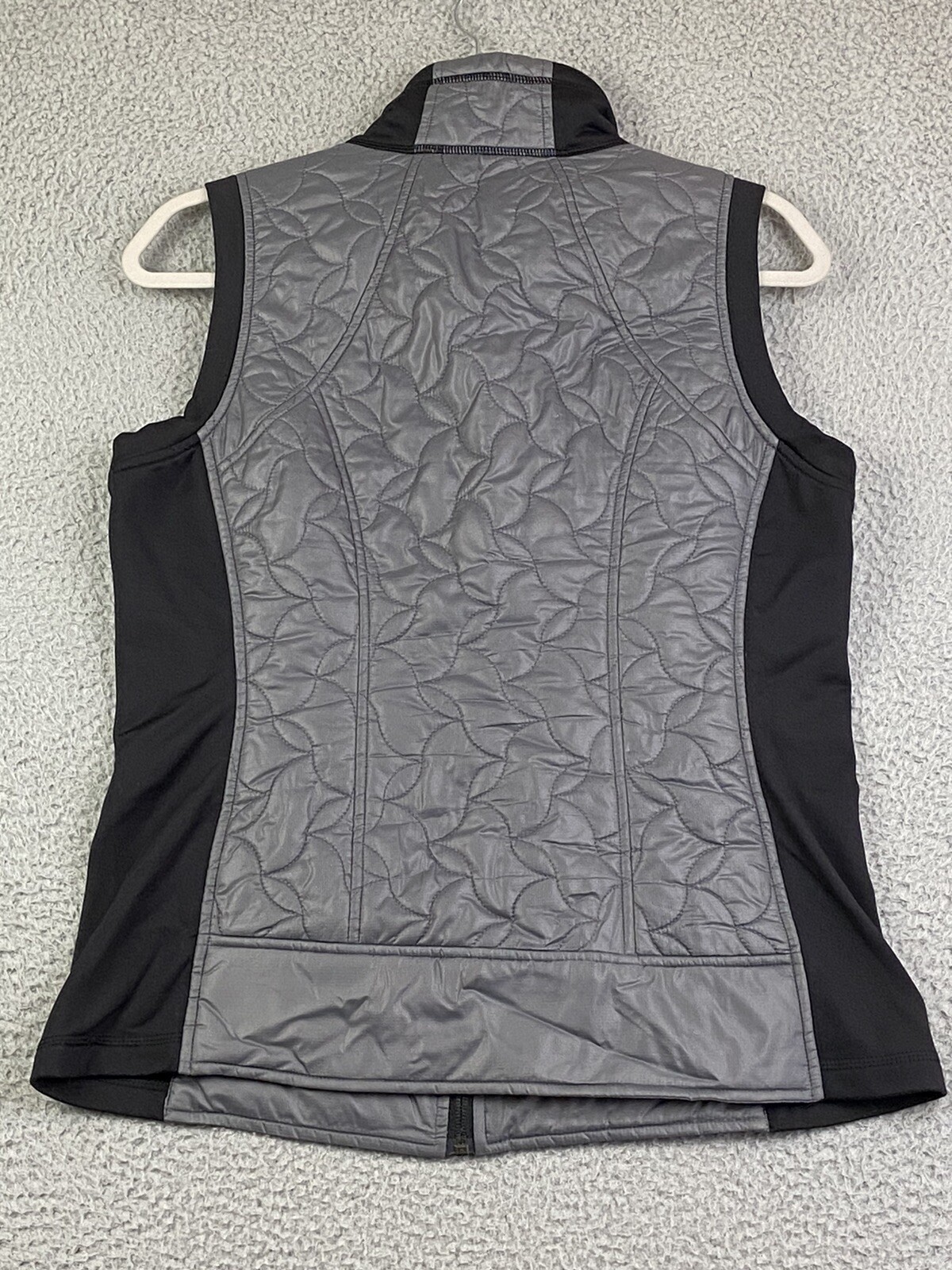 Kerrits Quilted Riding Vest Gray Black Size Medium EXC