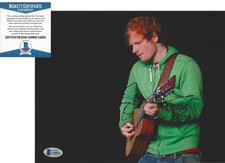 SINGER ED SHEERAN SIGNED 8x10 PHOTO w/COA DIVIDE MULTIPLY PLUS BECKETT COA BAS