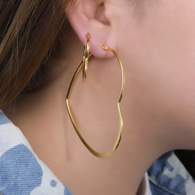 Love Hearts Hoop Earrings